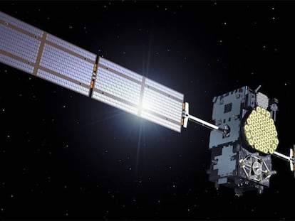 Recreación de uno de los satélites del sistema Galileo.