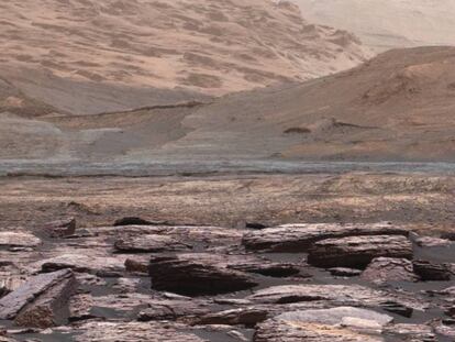 Imagen presa pel robot Curiosity.