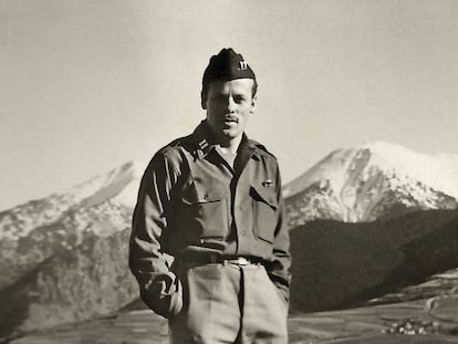 Ricardo Sicre, con uniforme de la OSS –la precursora de la CIA– a finales de la II Guerra Mundial en La Bastide-de-Sérou (Francia)