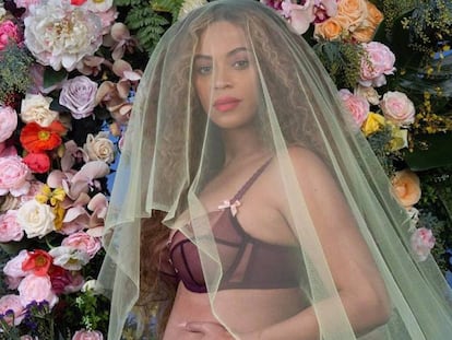 Beyoncé, embarazada, en su cuenta de Instagram.