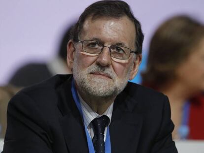 Mariano Rajoy, durante el el XVIII Congreso nacional del PP, en Madrid.