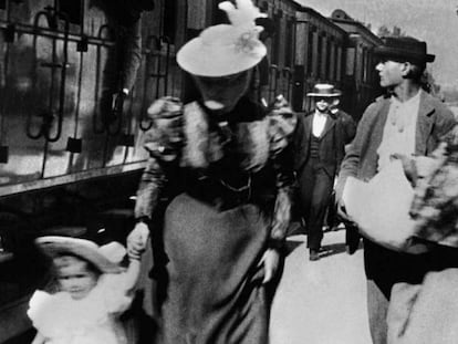 Fotograma de 'Llegada de un tren a la estación de La Ciotat', de 1895.