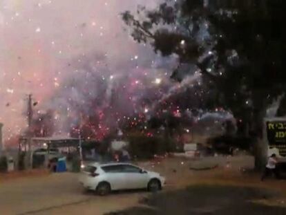 Un vídeo muestra las explosiones.