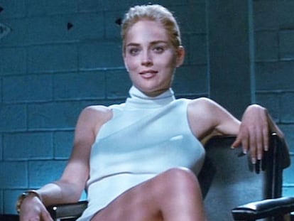 A famosa cruzada de pernas de Sharon Stone em ‘Instinto Selvagem’.