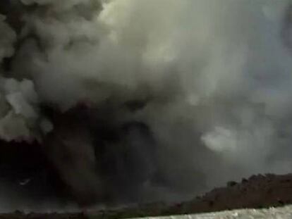 Momento de la explosión captado por una cámara de la BBC.
