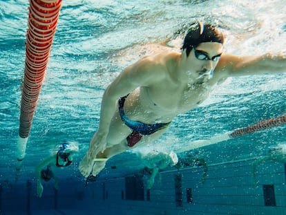 El equipo júnior de natación española, en el CAR de Sierra Nevada. 