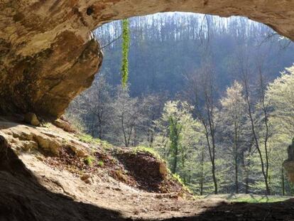 Entrada a la cueva de Vindija (Croacia), una de las cuevas estudiadas.