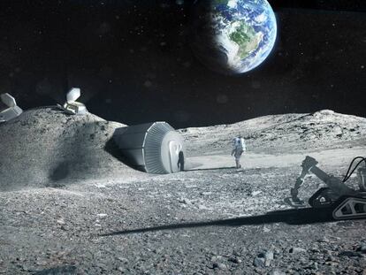 Así sería la base lunar diseñada con Foster para ser construida con impresoras 3D.