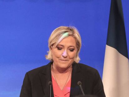 Marine Le Pen, el pasado domingo en París.