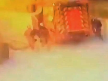 Emergencias difunde el vídeo de momento del la explosión en Arganda del Rey