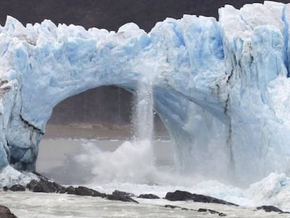 Rotura del glaciar Perito Moreno en el Parque Nacional Los Glaciares