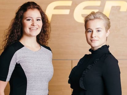 Alexandra y Katharina Andresen en la sede de la empresa Ferd en Oslo.