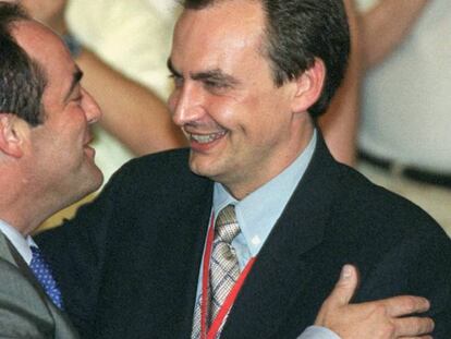José Bono y José Luis Rodríguez Zapatero en 2000.