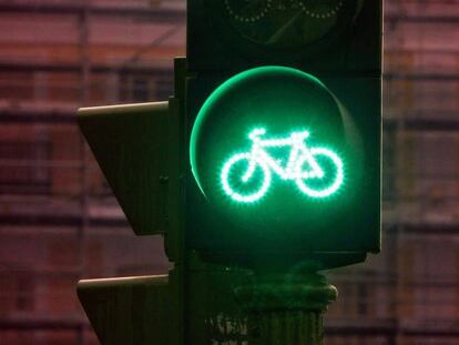 Semáforos para ciclistas en Madrid.