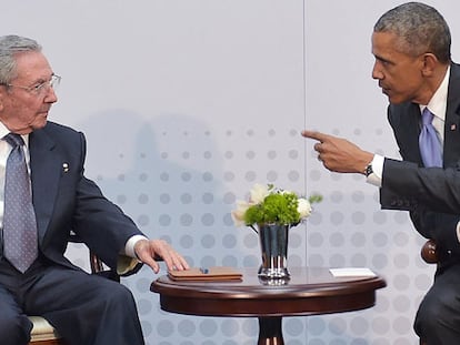 Raúl Castro y Barack Obama, en 2014.