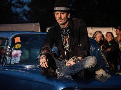 Johnny Depp, en Glastonbury.