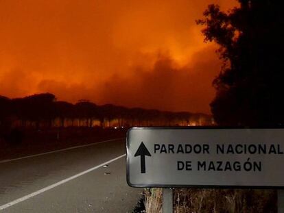 Incendio en Doñana