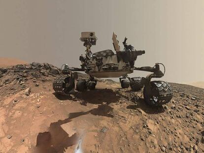 El robot Curiosity utiliza inteligencia artificial para analizar la composición de Marte.