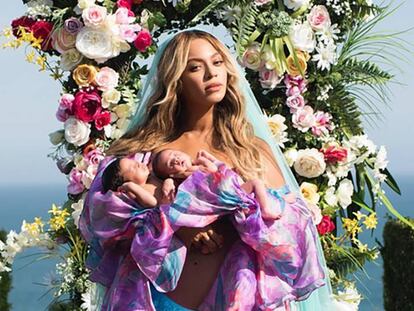 Beyoncé presenta a sus hijos en Instagram.