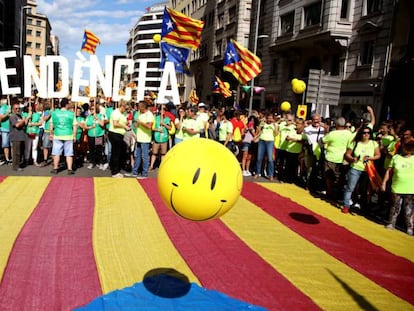 Un momento de la manifestación de la Diada.