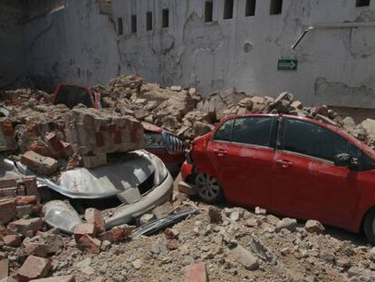 As imagens da destruição provocada pelo tremor no México.