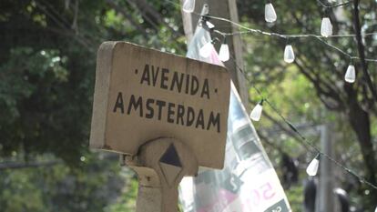 Detalle de la Avenida Ámsterdam en Ciudad de México.