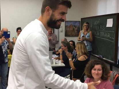 Gerard Piqué vota en el referèndum de Catalunya