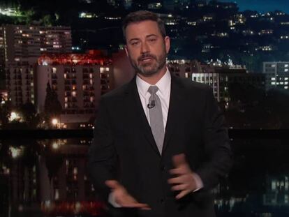 El momento en que Jimmy Kimmel rompe a llorar al repasar a algunas víctimas del atentado.