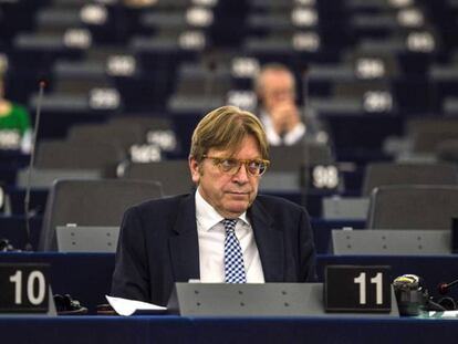 Guy Verhofstadt, en una sesión del Parlamento Europeo.