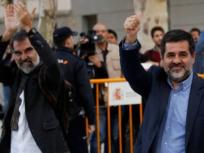 Jordi Sànchez y Jordi Cuixart, líderes de la ANC y del Omnium Cultural.