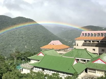 Imagen del arco iris en Taiwán.