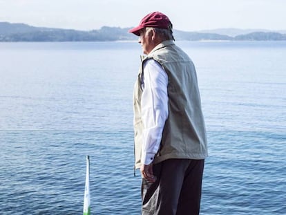 Juan Carlos, I, en el Real Club Náutico de Sanxenxo (Galicia).