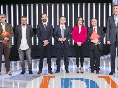 Debate electoral en Television Española con los candidatos al 21D.