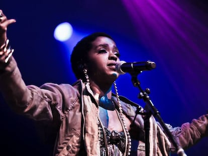 Los conciertos de Lauryn Hill se han convertido en una extraña mezcla de abucheos y devoción. En la imagen, la cantante actuando en el O2 Arena de Londres en abril de 2012.