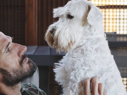 Chema Martínez y su perro 'Runnin'.