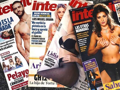 Varias portadas de la revista Interviú.