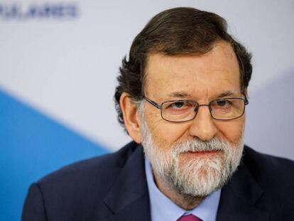 Mariano Rajoy este lunes durante la Junta Directiva Nacional del Partido Popular.