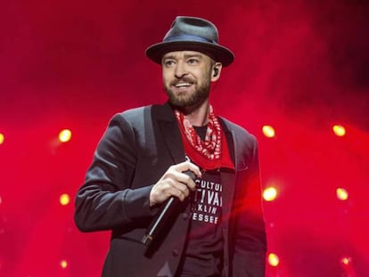 Justin Timberlake, durante un concierto el pasado septiembre. En vídeo, 'Say Something'.