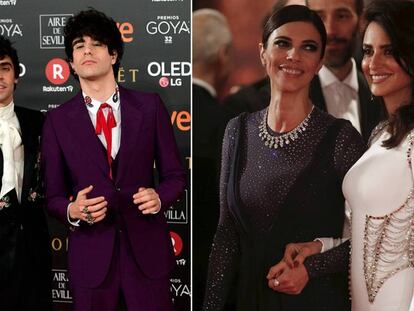 Los Javis y, a la derecha, Maribel Verdú y Penélope Cruz.