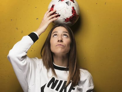 Vicky Losada, en la Ciudad Deportiva Joan Gamper del FC Barcelona.