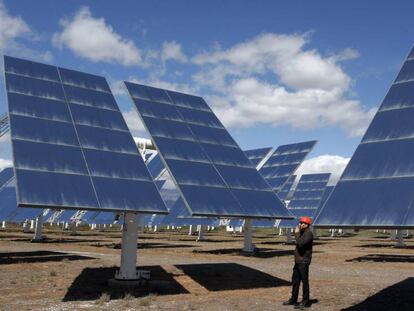 Instalaciones de la Plataforma Solar de Almería, en el desierto de Tabernas