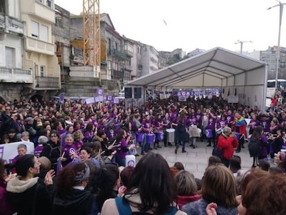 Manifestación feminista en Vigo el pasado domingo.