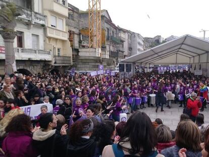 Manifestación feminista en Vigo el pasado domingo.