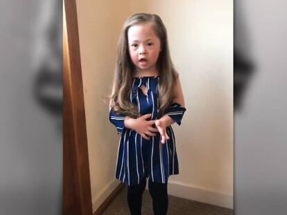 Vídeo compartido por la madre de Chloe en su cuenta de Facebook.