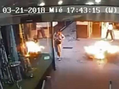 Imágenes de la explosión recogidas por testigos y por cámaras de seguridad.