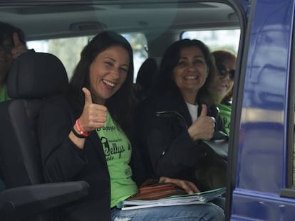 Representantes de Las Kellys se dirigen a La Moncloa. Carlos Martínez. Vídeo: Carlos Martínez/ Belén Fernández