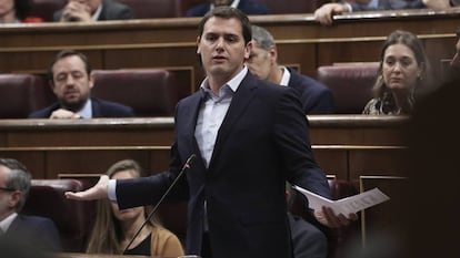 Albert Rivera, en la sesión de control parlamentaria del miércoles 9 de mayo.