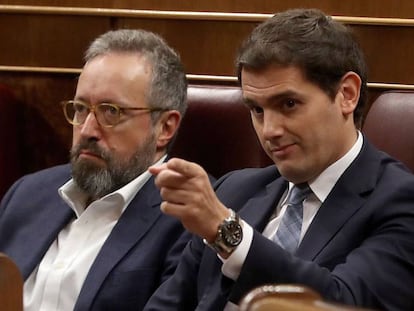 Rivera, en el debate de la moción de censura.