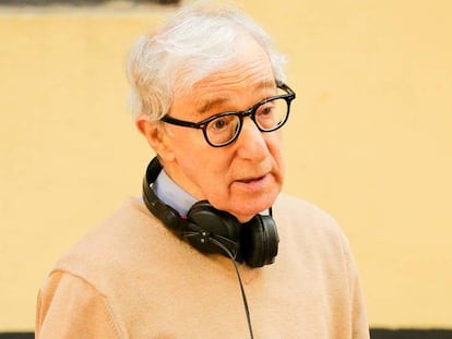 Woody Allen en un rodaje en Nueva York en septiembre de 2017. En vídeo, una parte de la entrevista.