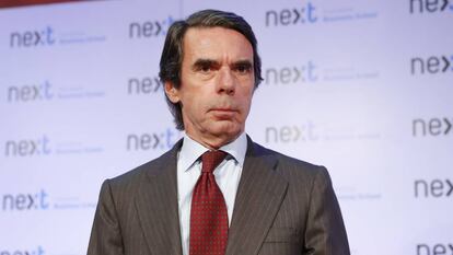 El expresidente del gobierno Jose María Aznar en Madrid, el pasado 5 de mayo.